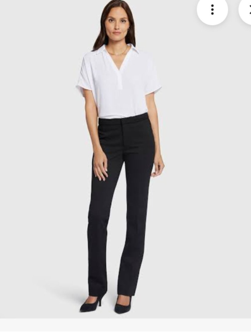 NWT NYDJ Original Slimming Fit Nightfall Navy Blue Trousers | size 16